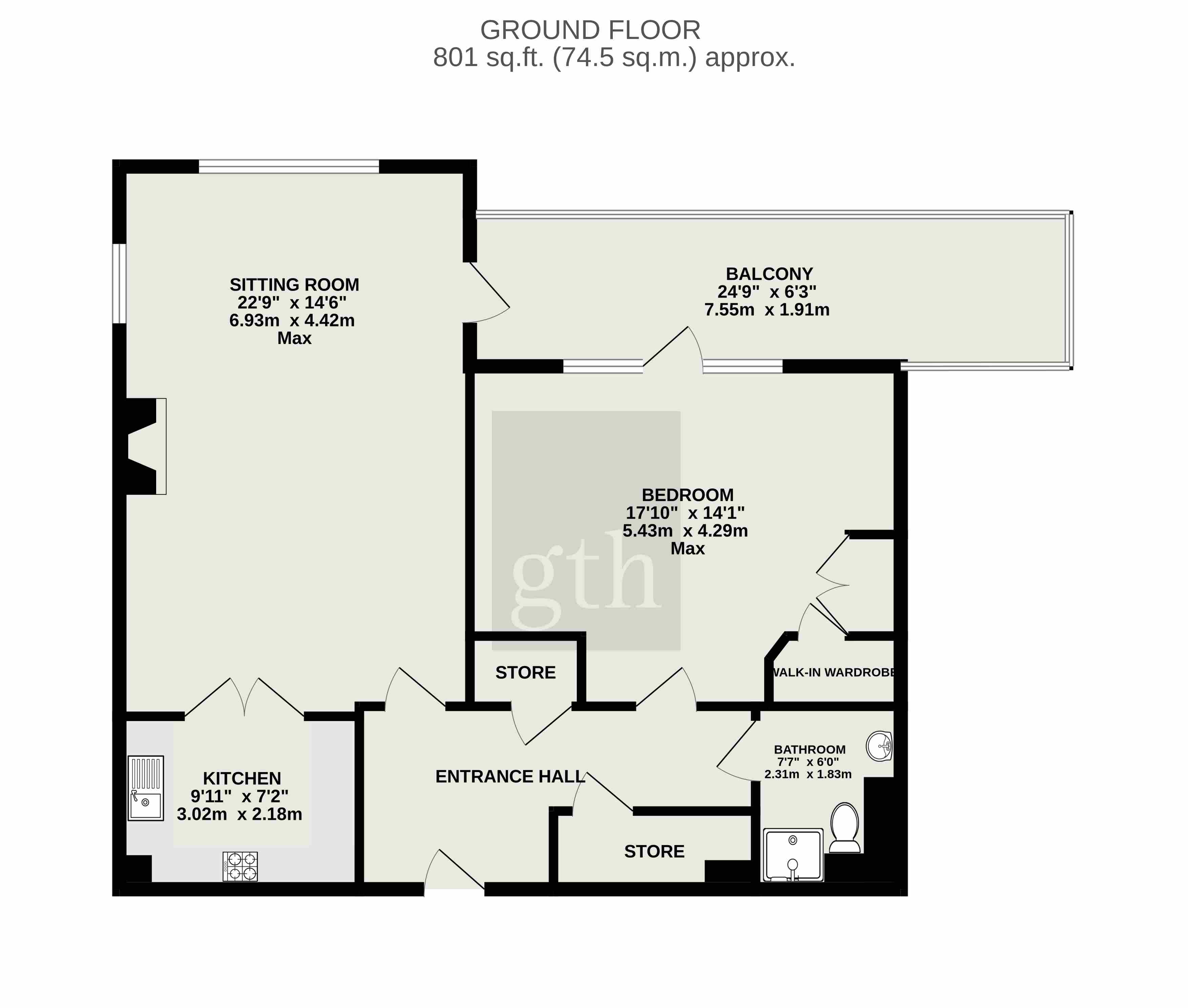 Flat 54, Ellisfields Court,, Mount Street, Somerset floorplan