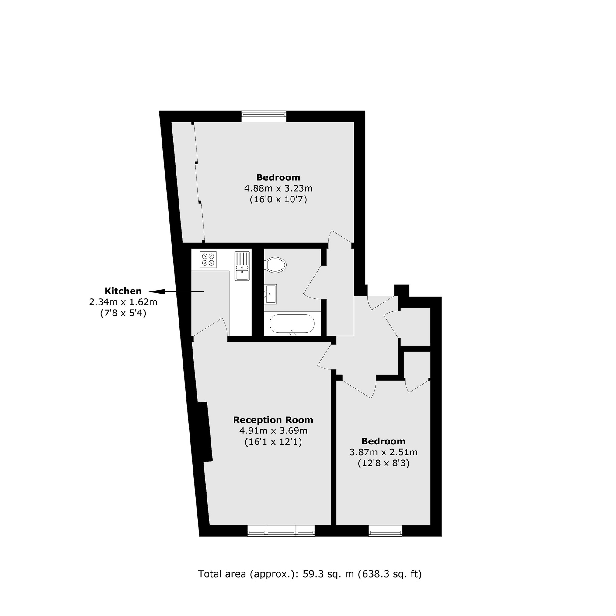 Flat 6, 49, Eardley Crescent, London floorplan
