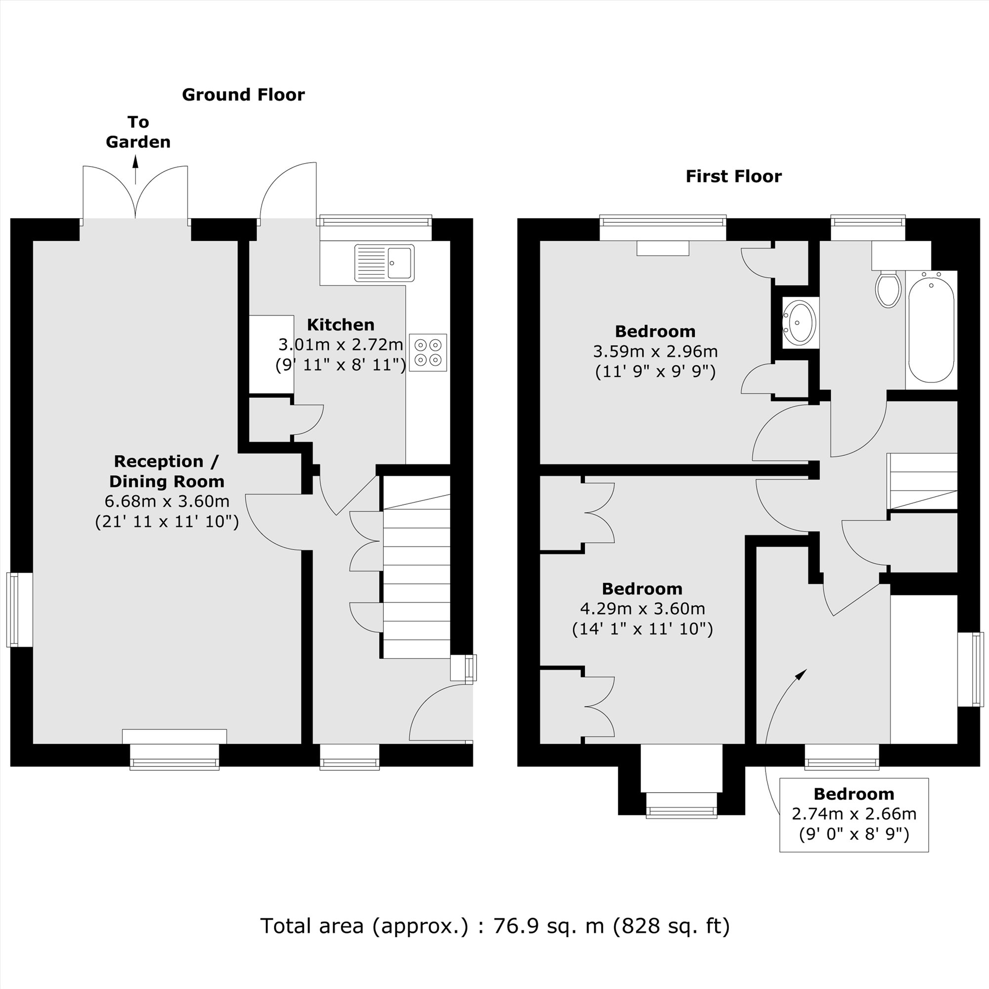 1, Strathnairn Street, London floorplan
