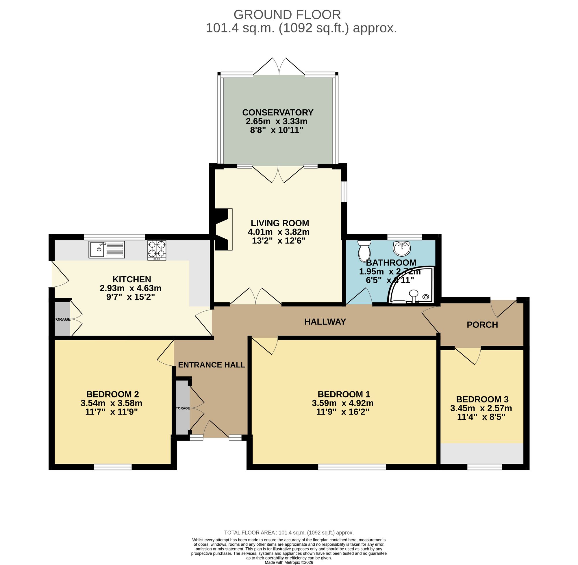 2 Ivy Close, Chesterfield floorplan