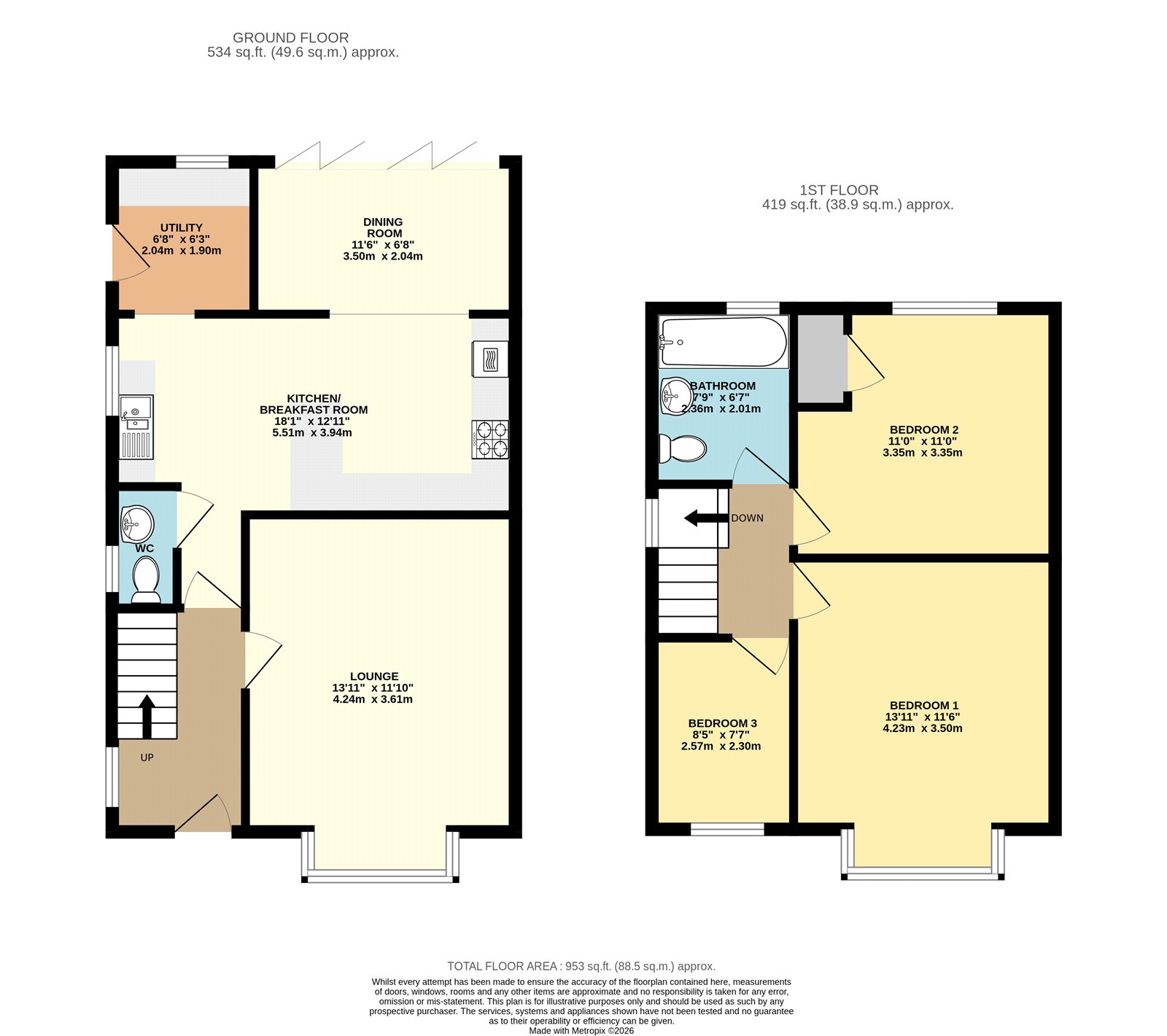 36, Danesfield Avenue, Grimsby floorplan