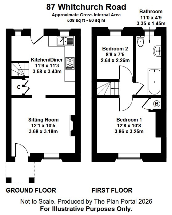 87, Whitchurch Road, Tavistock floorplan