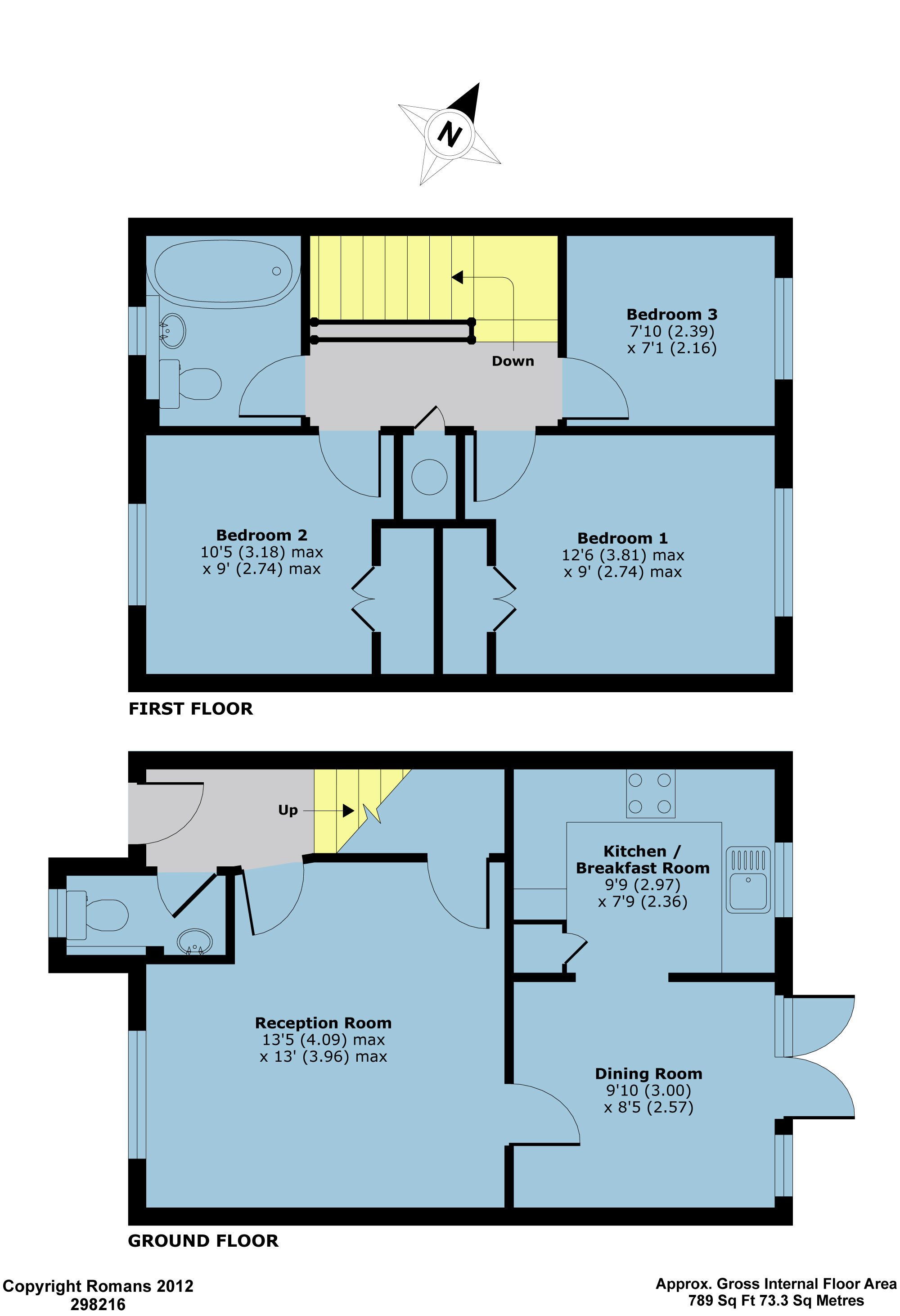 3 Bedrooms Terraced house to rent in Hop Garden, Church Crookham, Fleet GU52