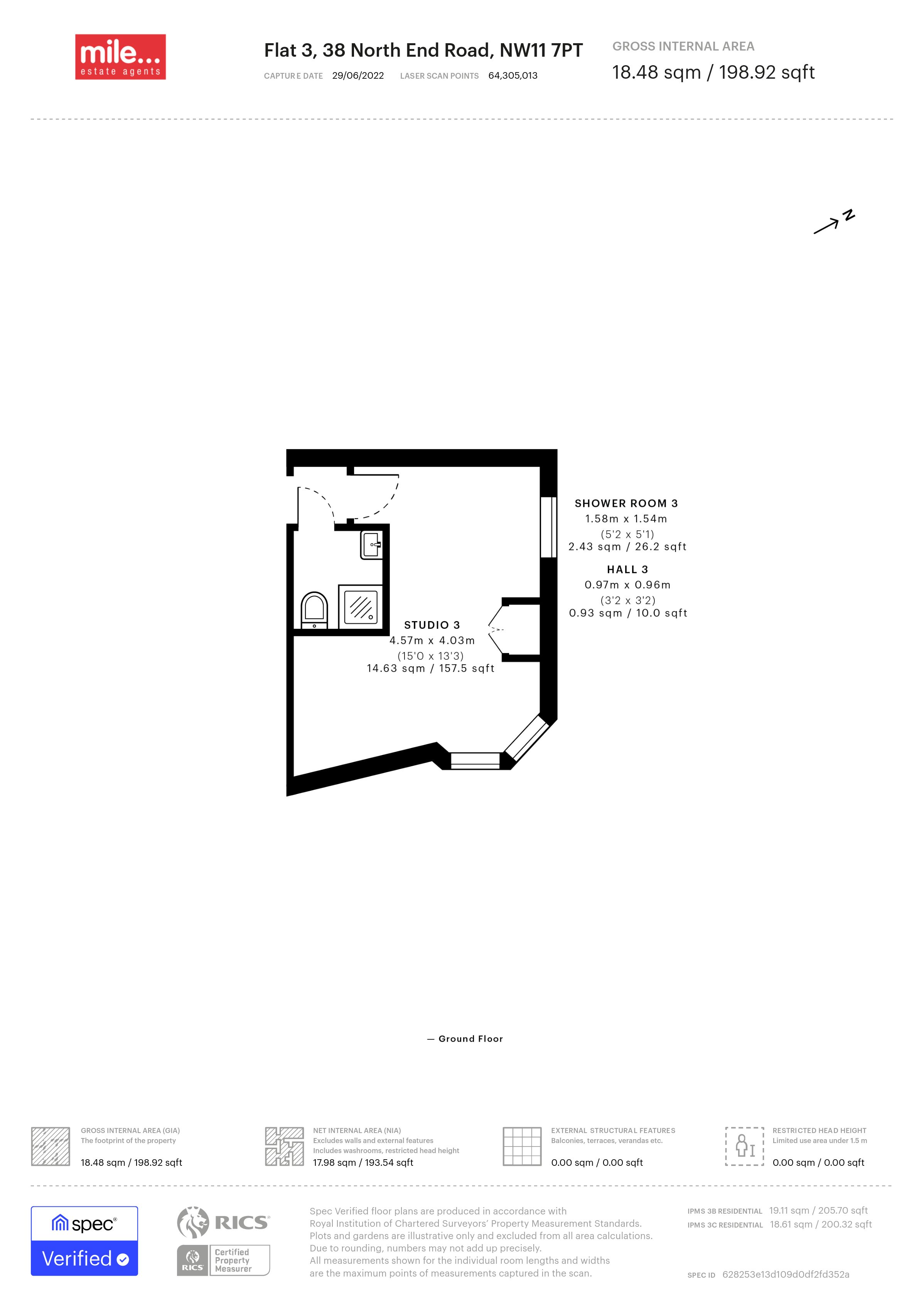 38a4, North End Road, London floorplan