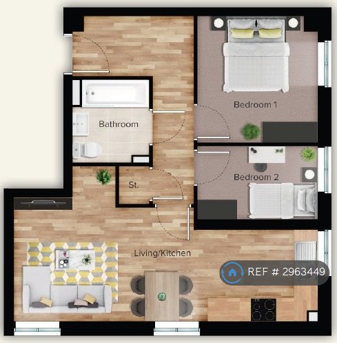 Flat, Sloane House Cambridge Place, Aylesbury floorplan