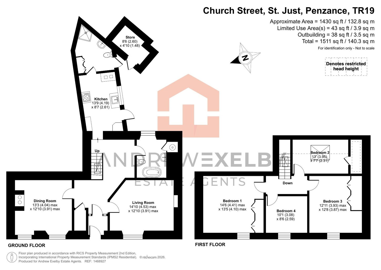 4, Church Street, St. Just floorplan