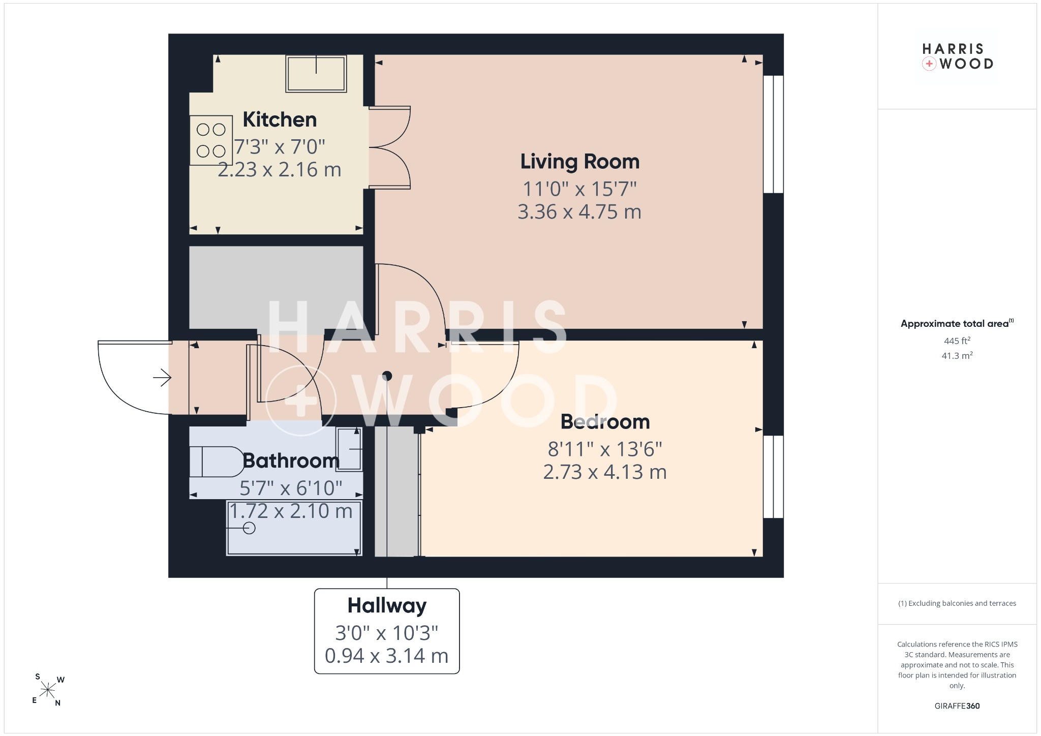 Flat 47, Moorfield Court, Witham floorplan