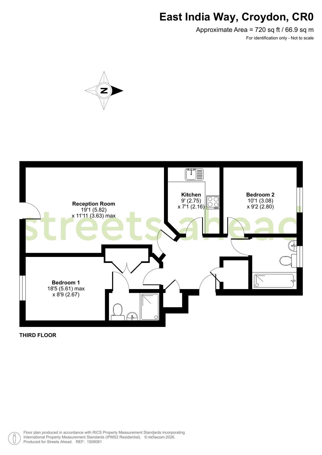 91, East India Way, Croydon floorplan
