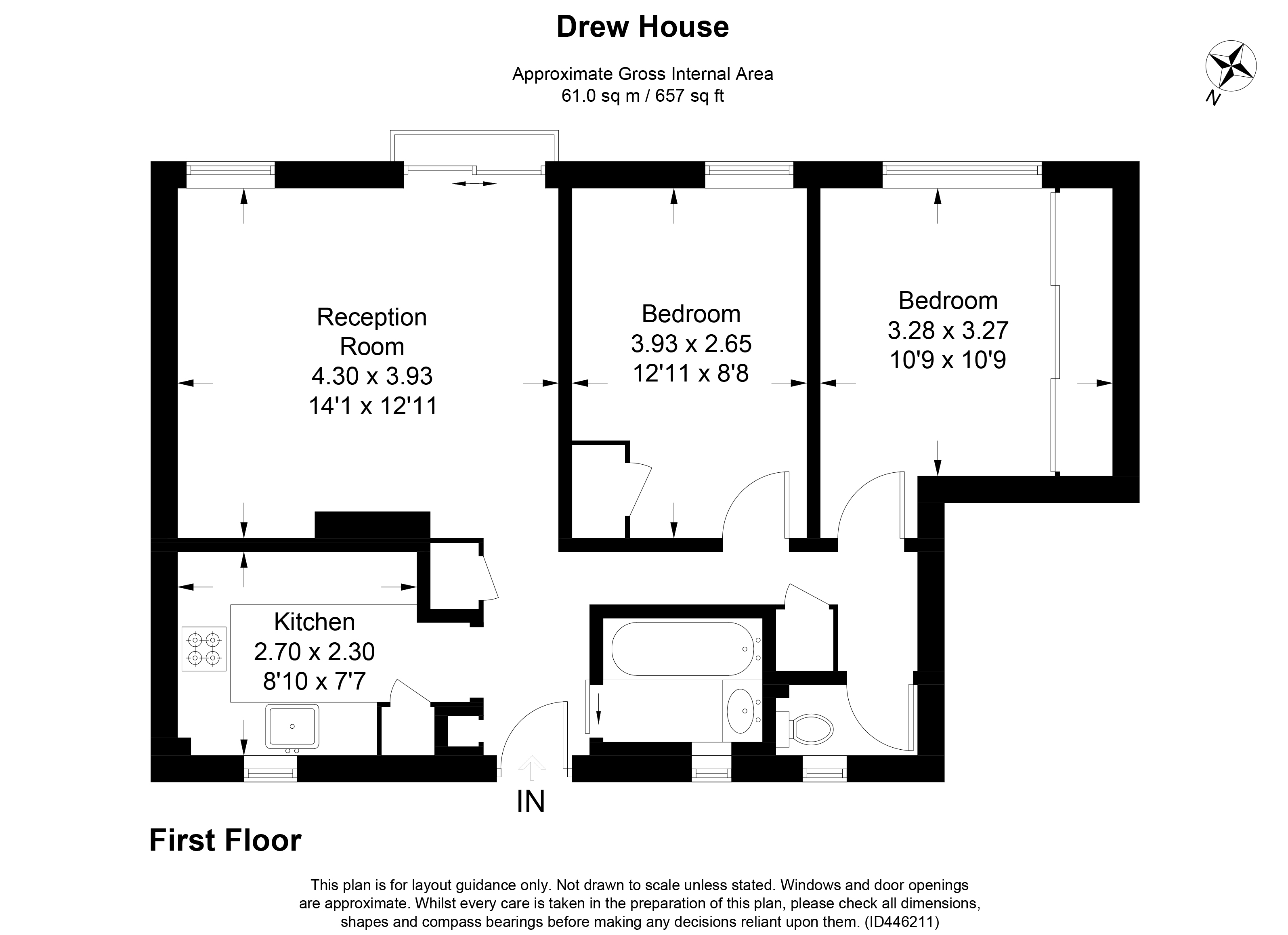 Flat 2, Drew House,, Leigham Avenue, London floorplan