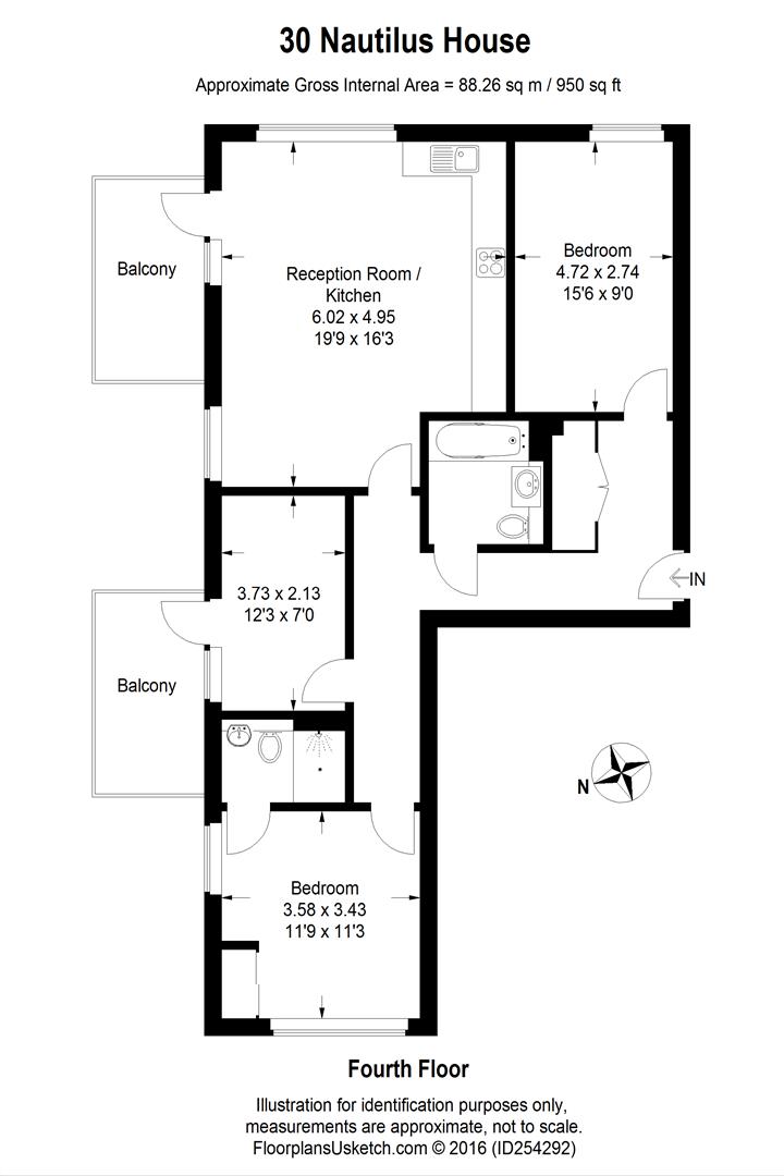 West Row, London floorplan