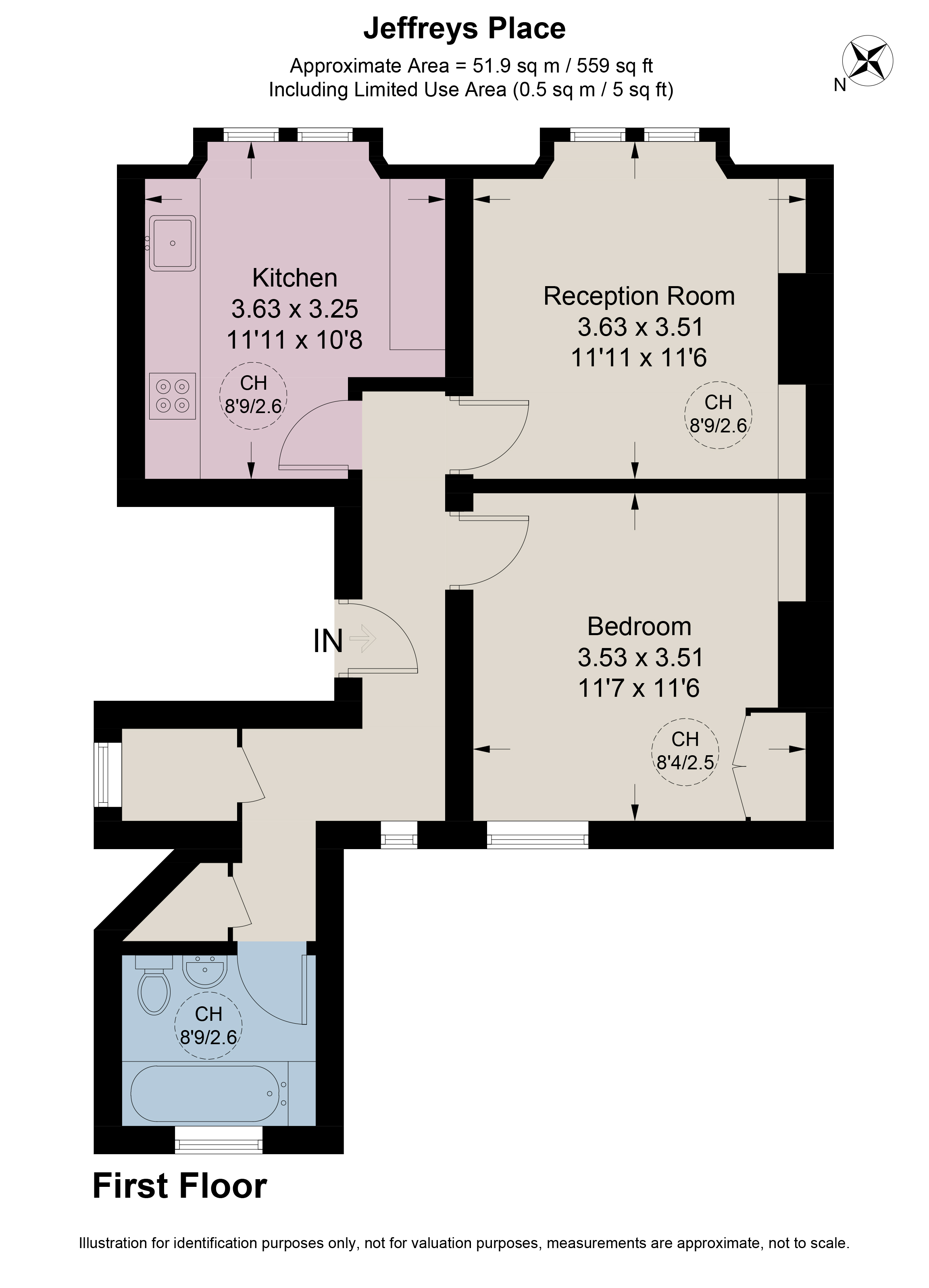 Flat B, 20, Jeffreys Place, Camden floorplan