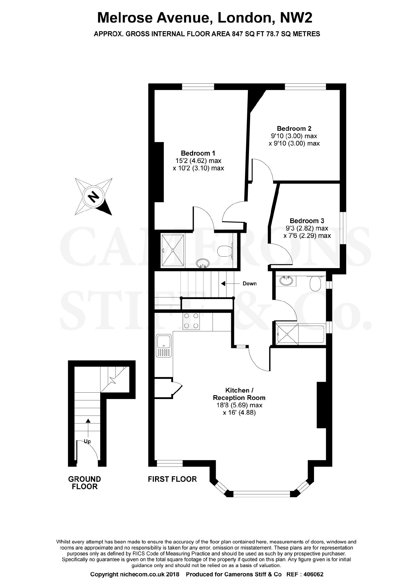 3 Bedrooms Flat for sale in Melrose Avenue, Willesden Green, London NW2