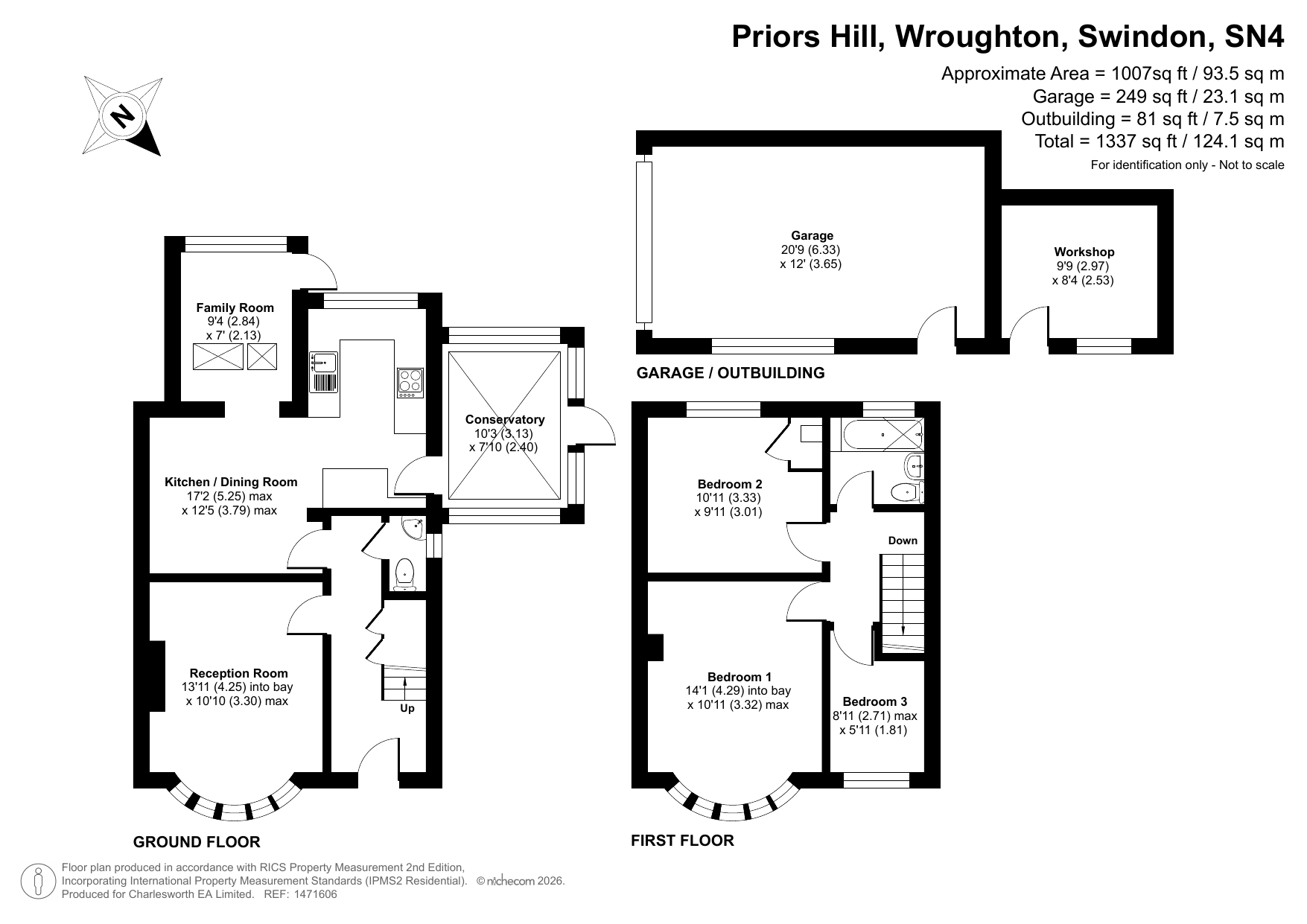 2a, Priors Hill, Wroughton floorplan