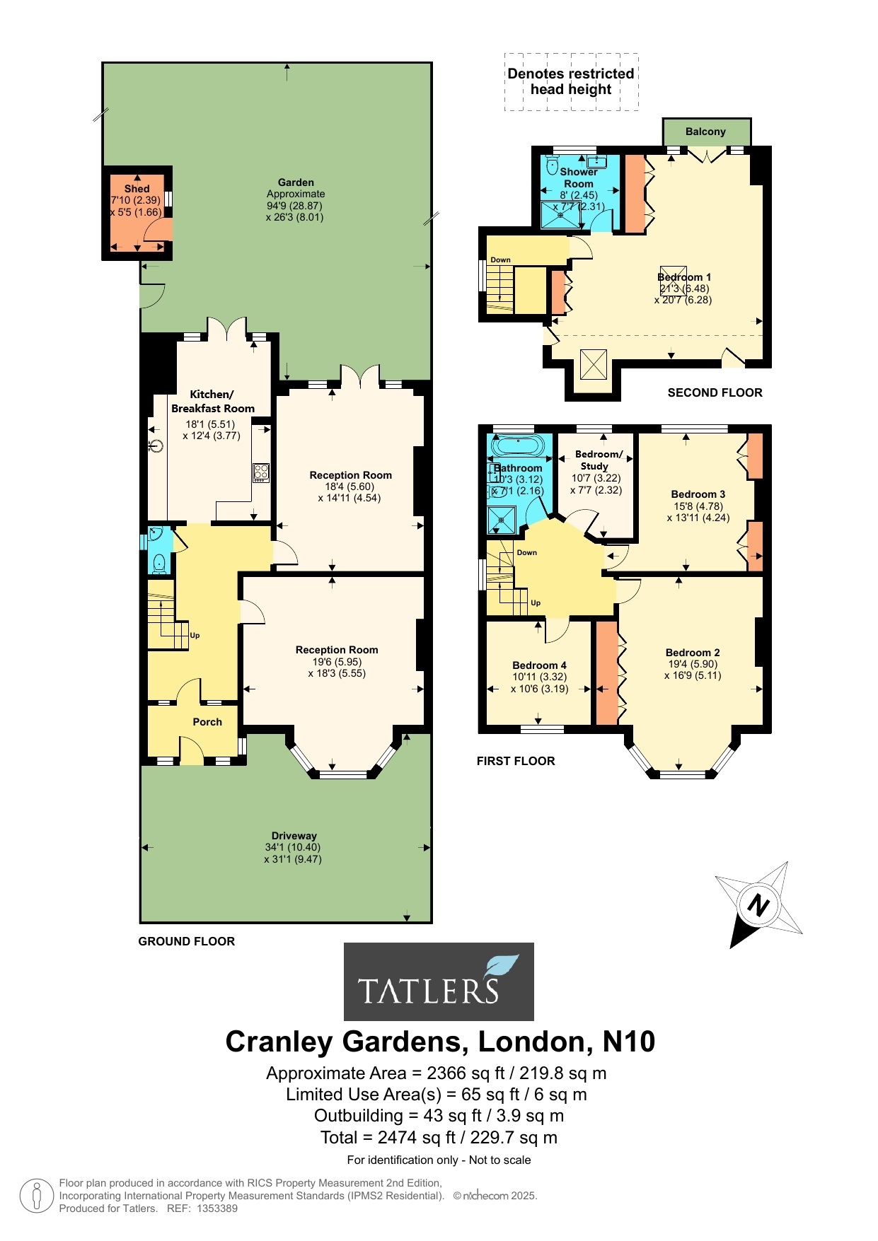 169, Cranley Gardens, London floorplan