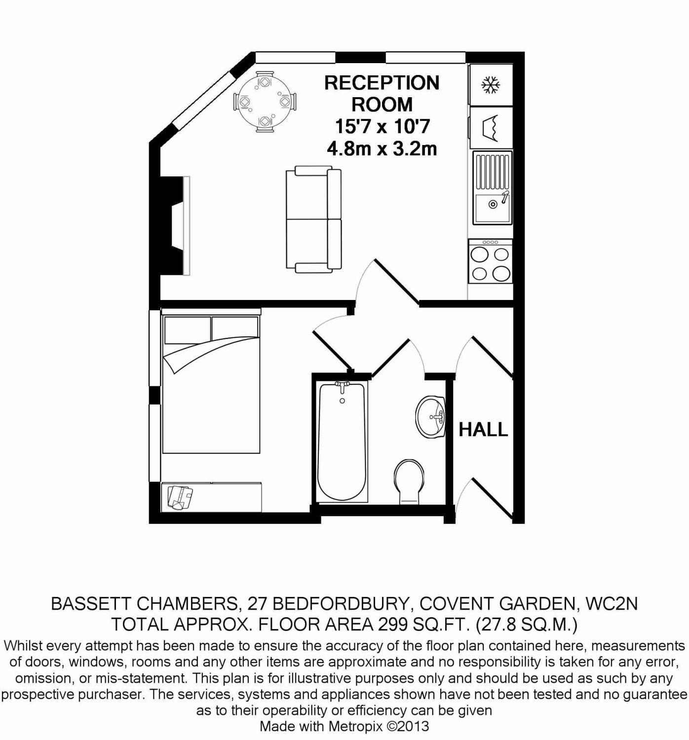 1 Bedrooms Flat to rent in Bassett Chambers, Bedfordbury, Covent Garden, London WC2N