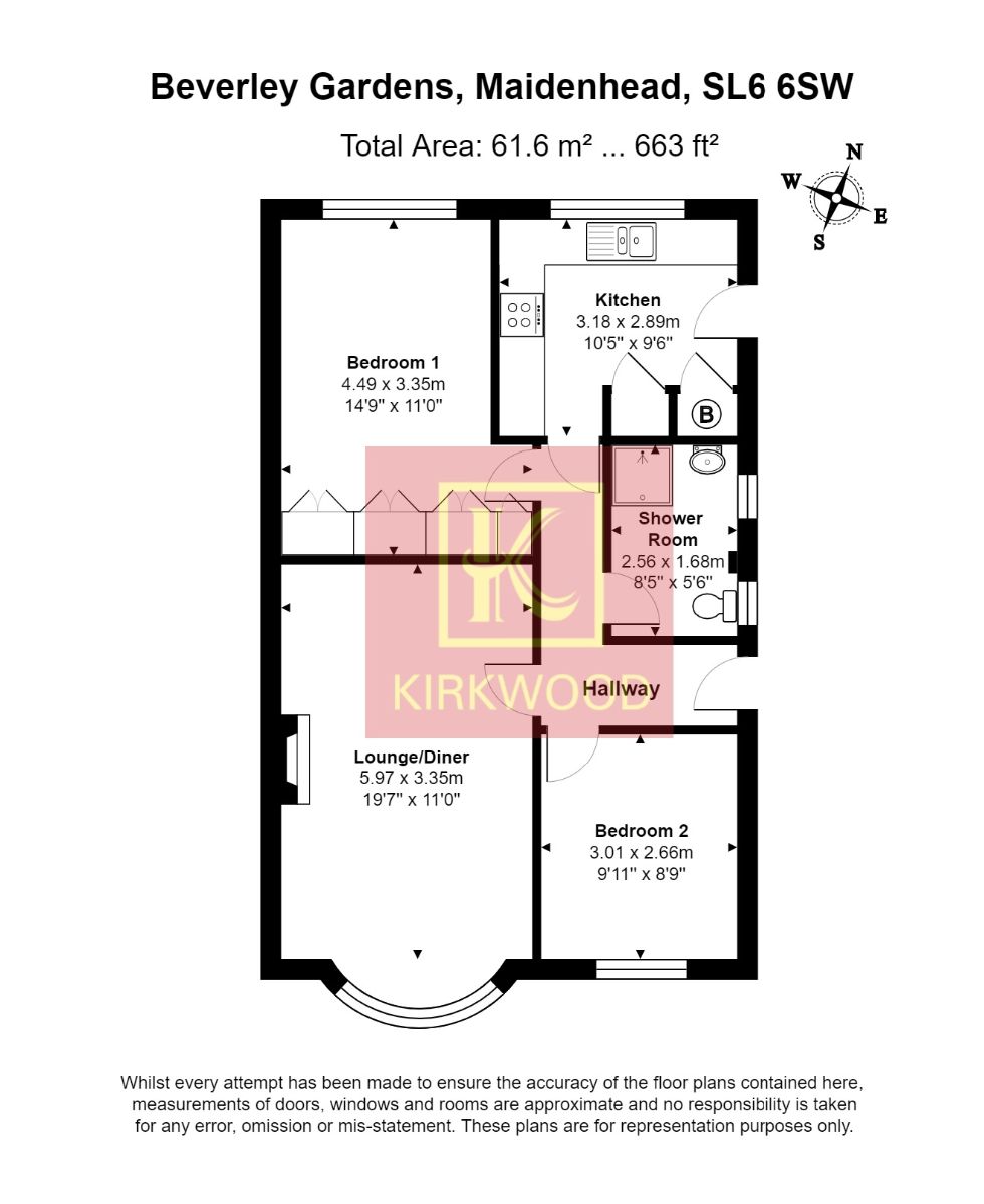 Beverley Gardens, Maidenhead SL6, 2 bedroom bungalow for sale