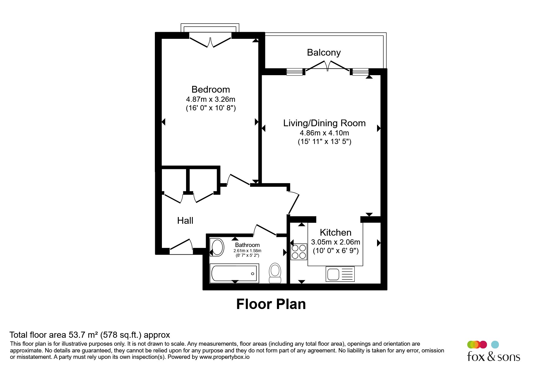 Flat 33, Woodfield Lodge, Woodfield Road, Crawley floorplan