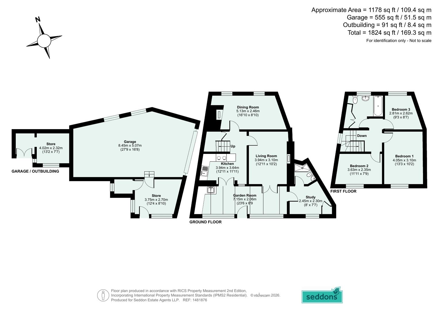 Rose Cottage, 6 Church Path, Tiverton floorplan