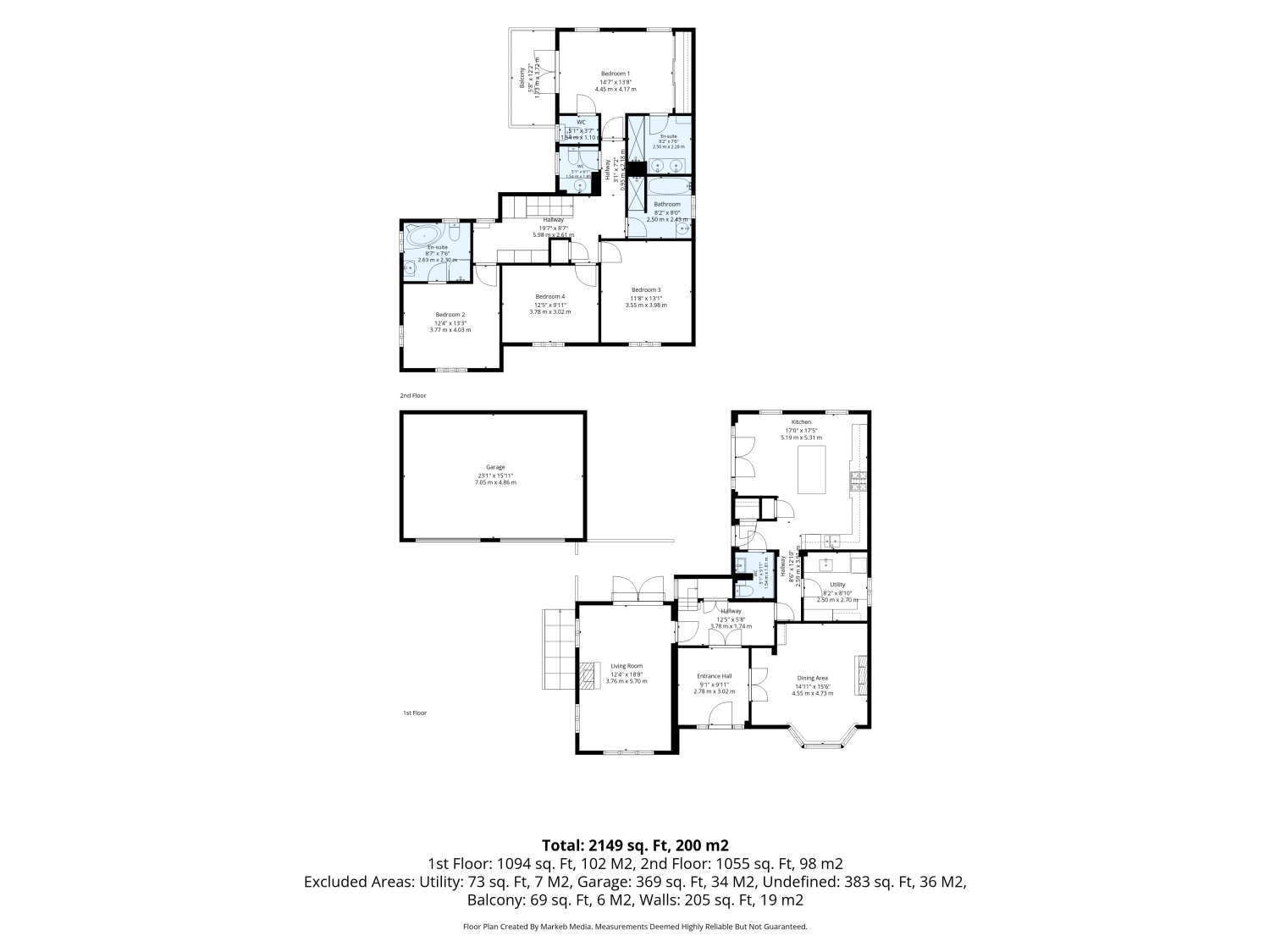 203, Twentywell Lane, Sheffield floorplan