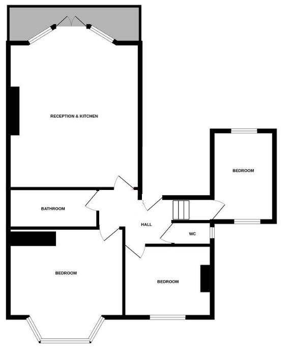 First Floor Flat 2, 5, Pevensey Road, St Leonards-On-Sea floorplan