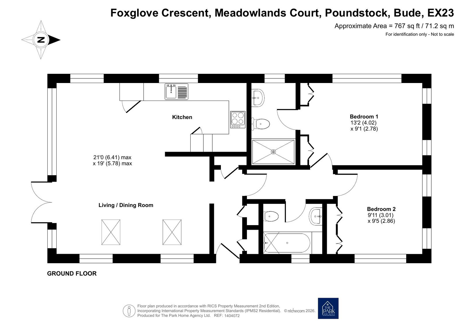 Meadowlands Court,2 Foxglove Crescent, Bude floorplan