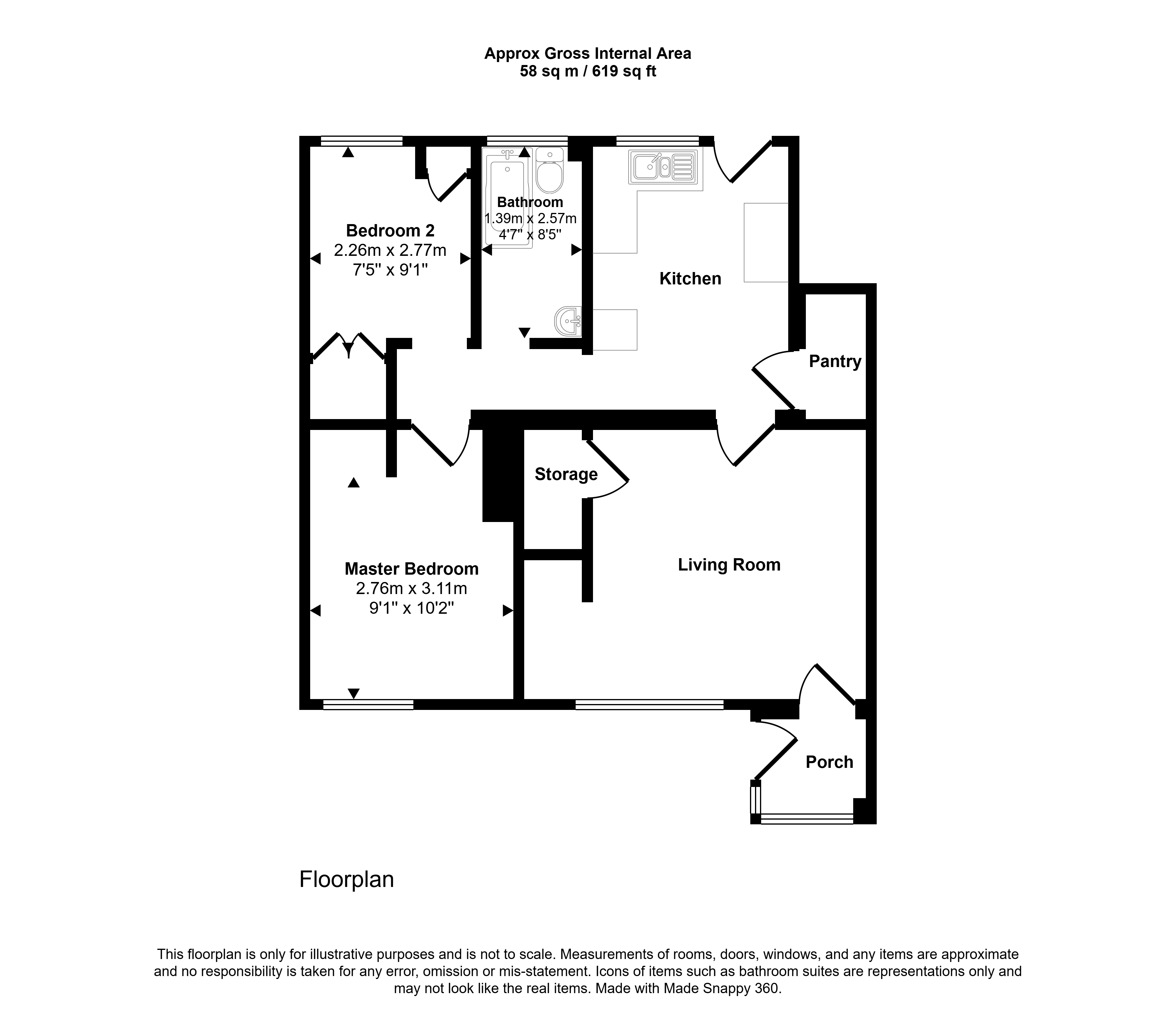 7, Church Road, Consett floorplan