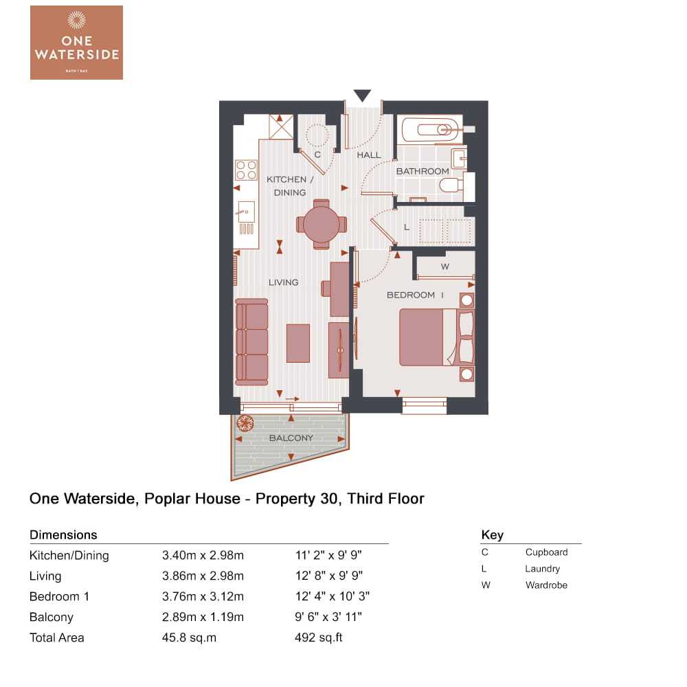 30, Bath, ba2 3ft, Bath floorplan