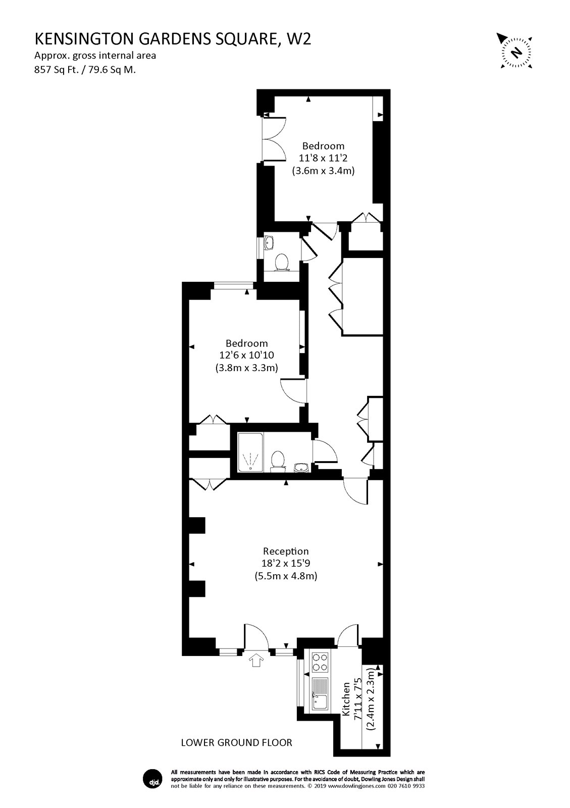 2 Bedrooms Flat to rent in Kensington Gardens Square, Bayswater W2