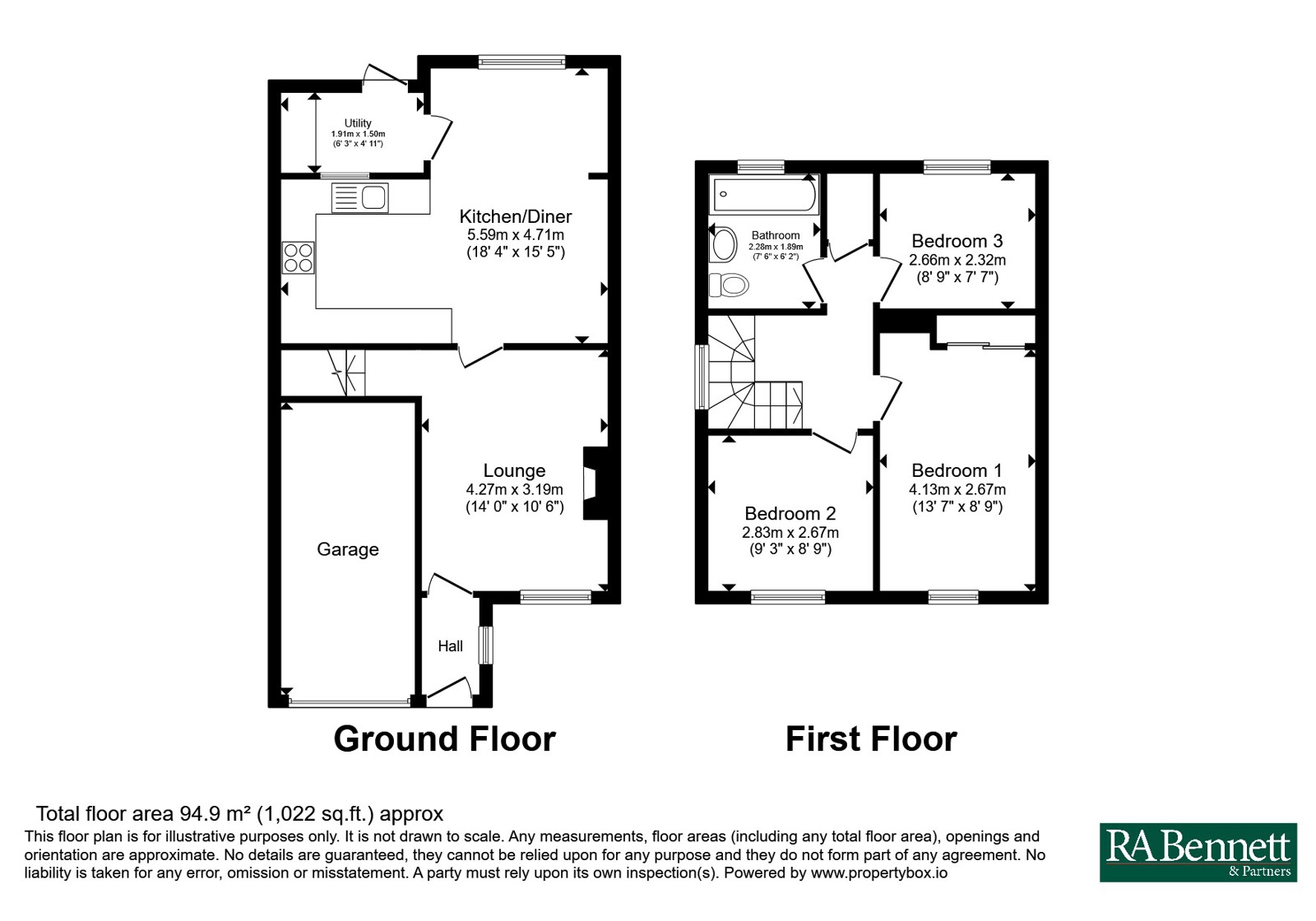 117, Bearlands, Gloucestershire floorplan