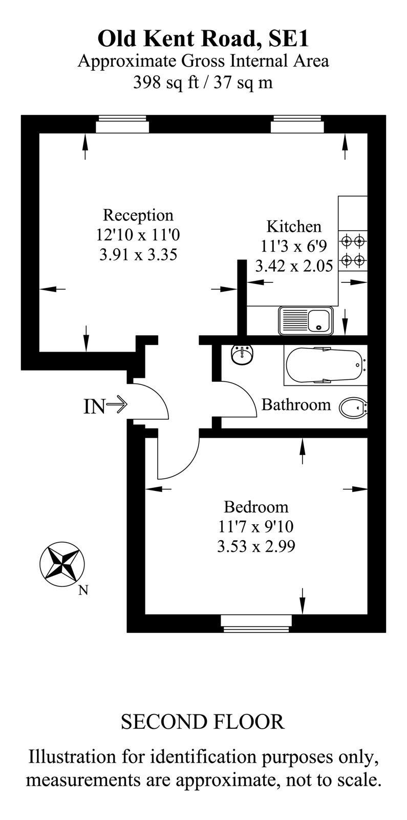 553, Old Kent Road, London floorplan