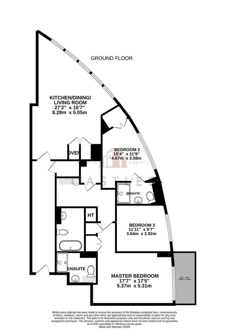 Flat 23, No. 1 Building, Gunwharf Quays, Portsmouth floorplan