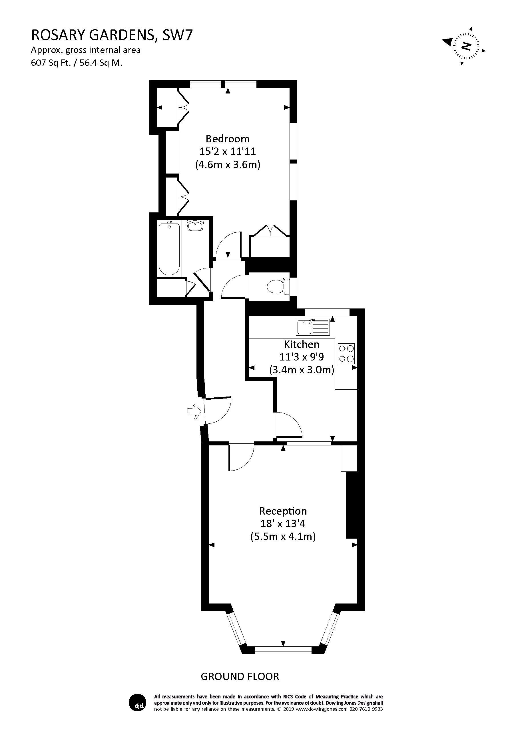 1 Bedrooms Flat to rent in Rosary Gardens, London SW7