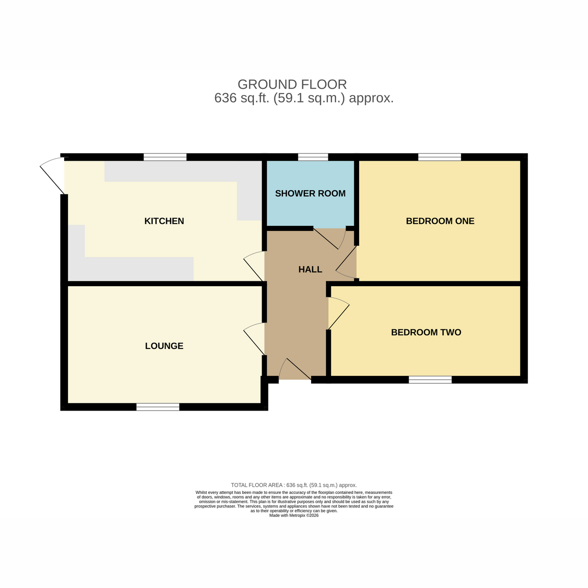 1 Drew Arfon Bungalow, Manor Way, Pontypool floorplan