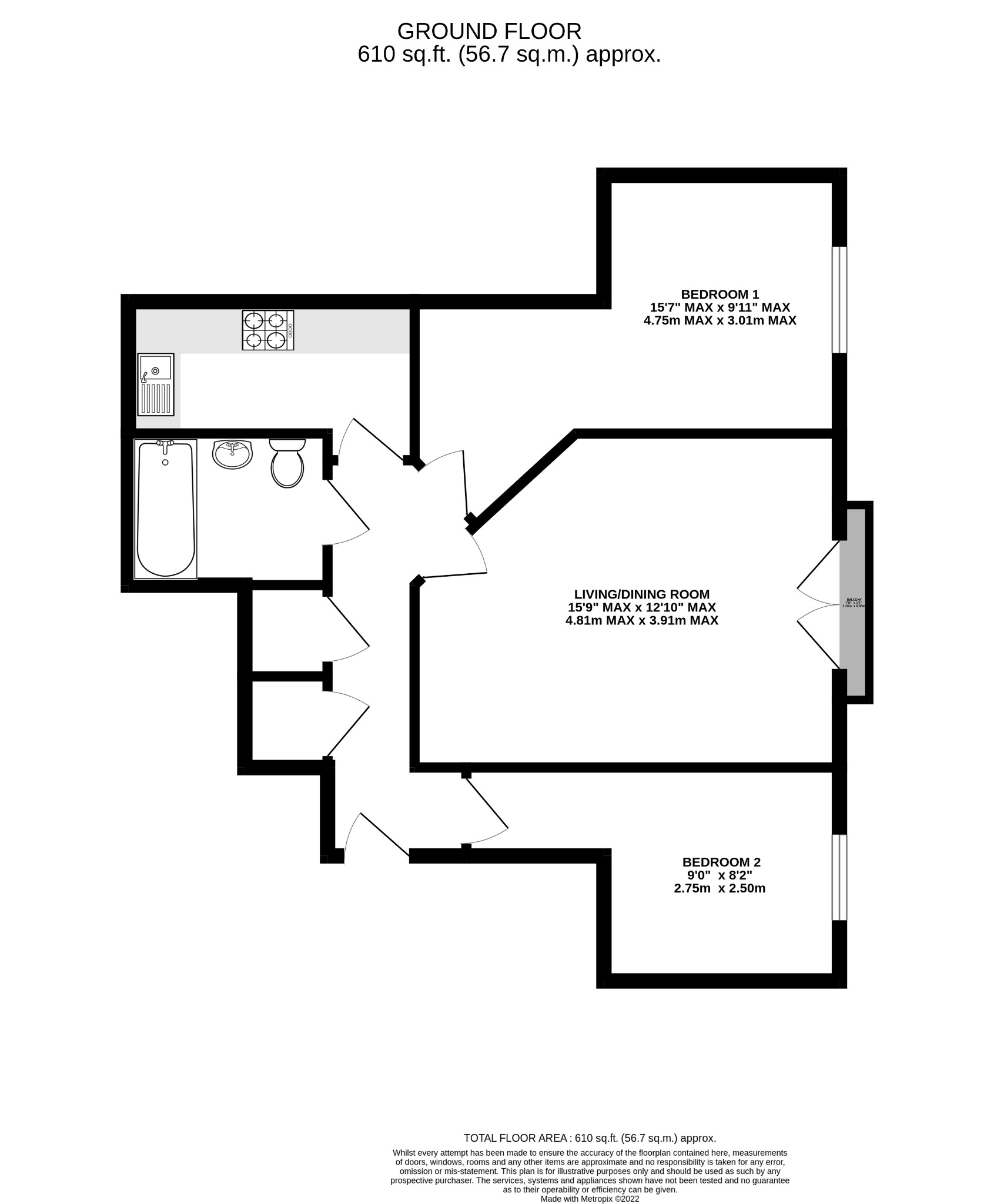 33, Stickle Down, Camberley floorplan