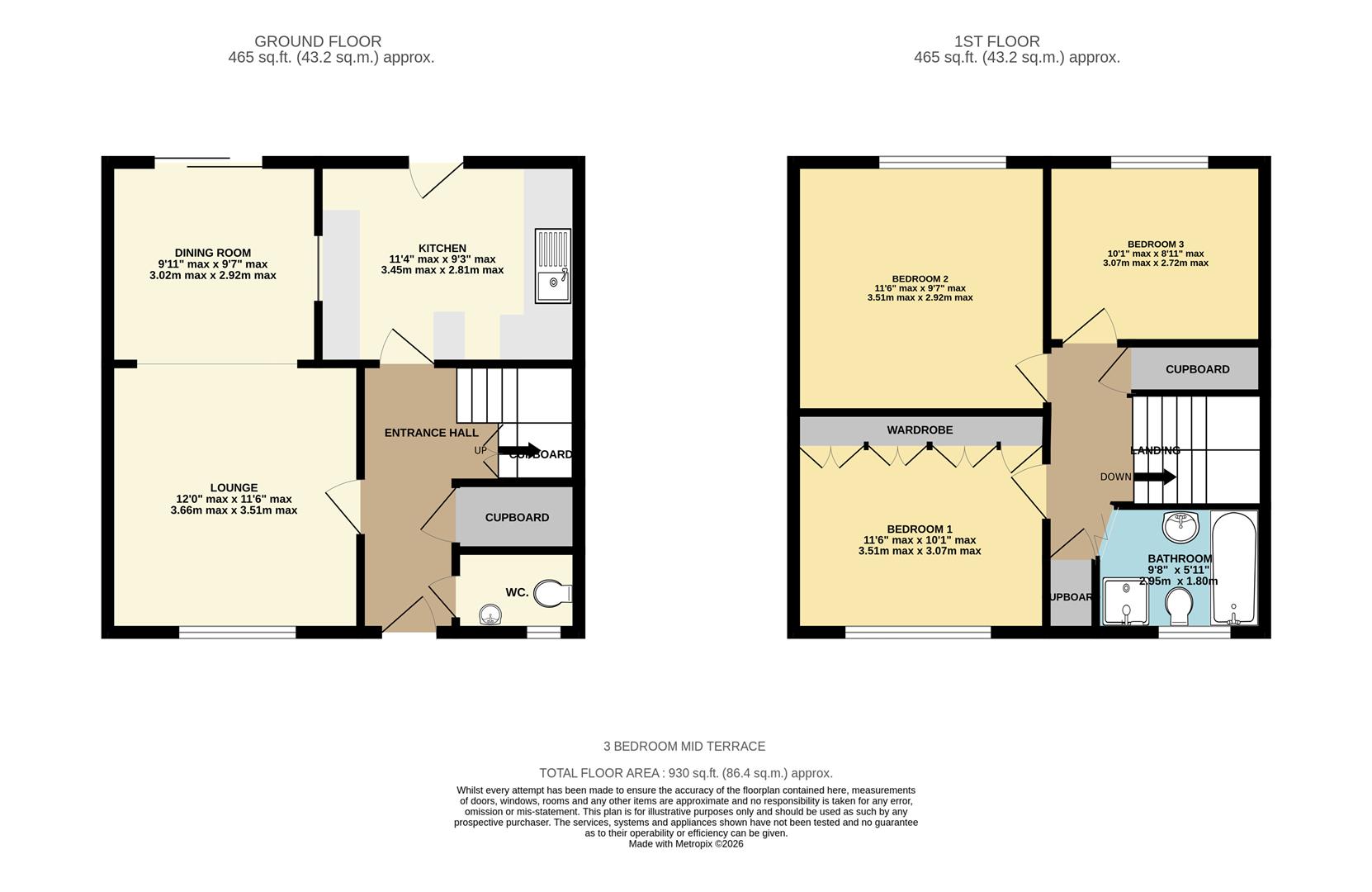 11, Landseer Close, Basingstoke floorplan
