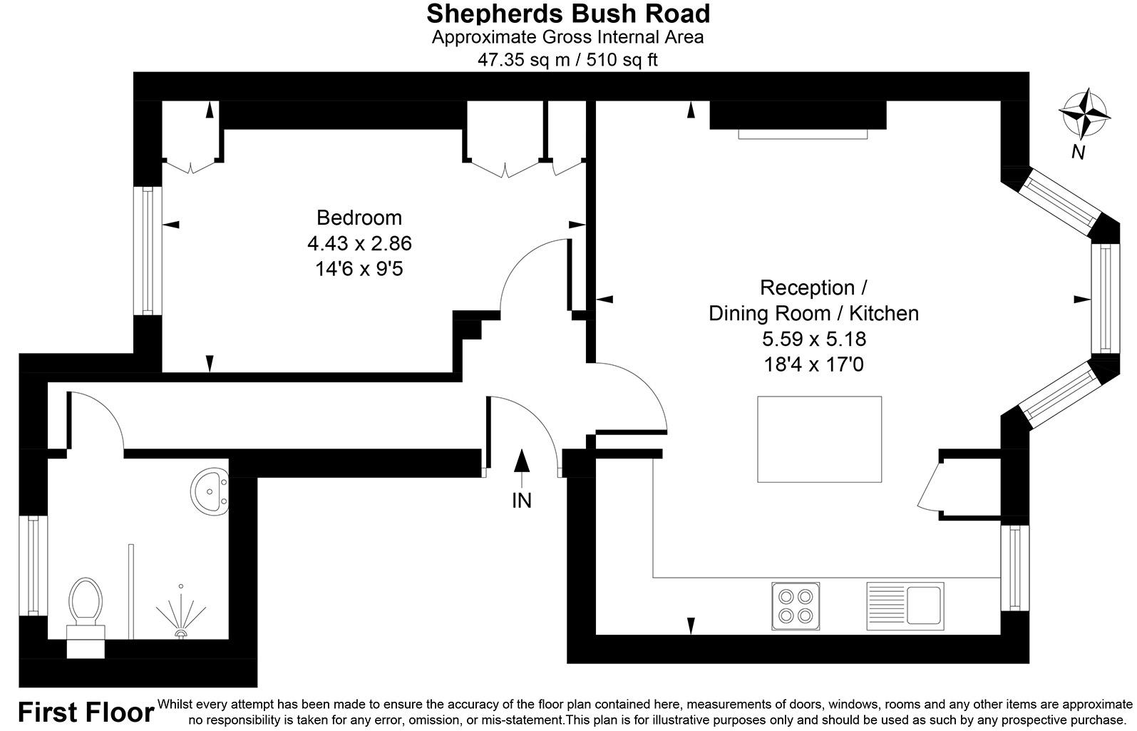 Shepherds Bush Road, London floorplan