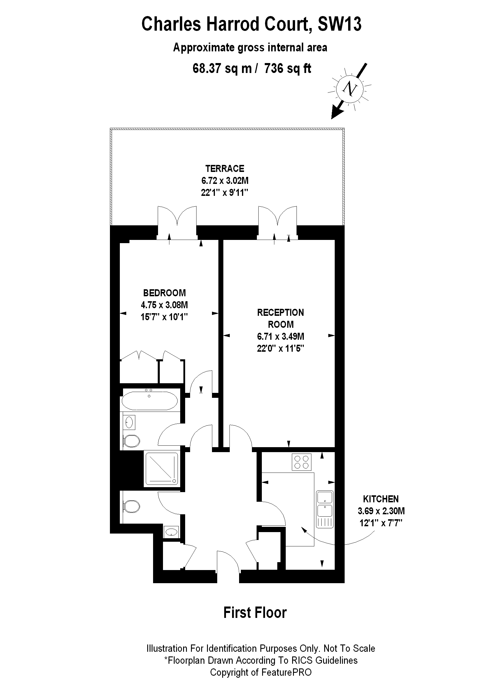 1 Bedrooms Flat to rent in Charles Harrod Court, Harrods Village, Barnes, London SW13