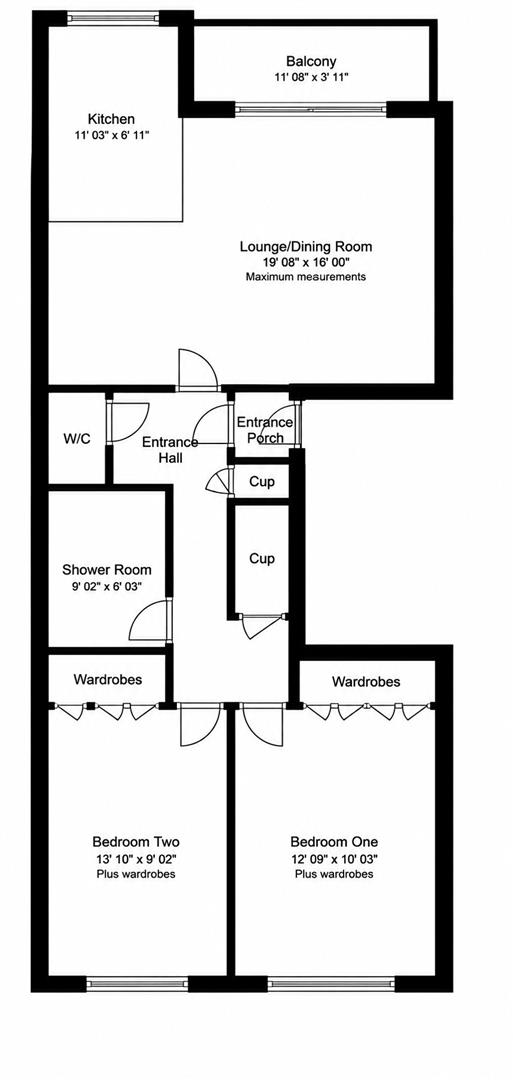 Flat 5, Promenade Court 17-19, Marine Parade West, Lee-On-The-Solent floorplan