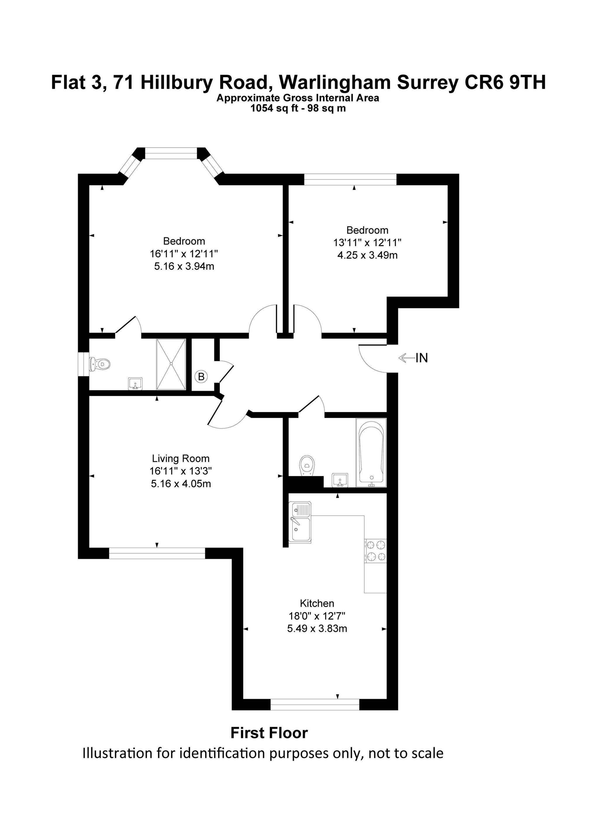 3 71, Hillbury Road, London floorplan