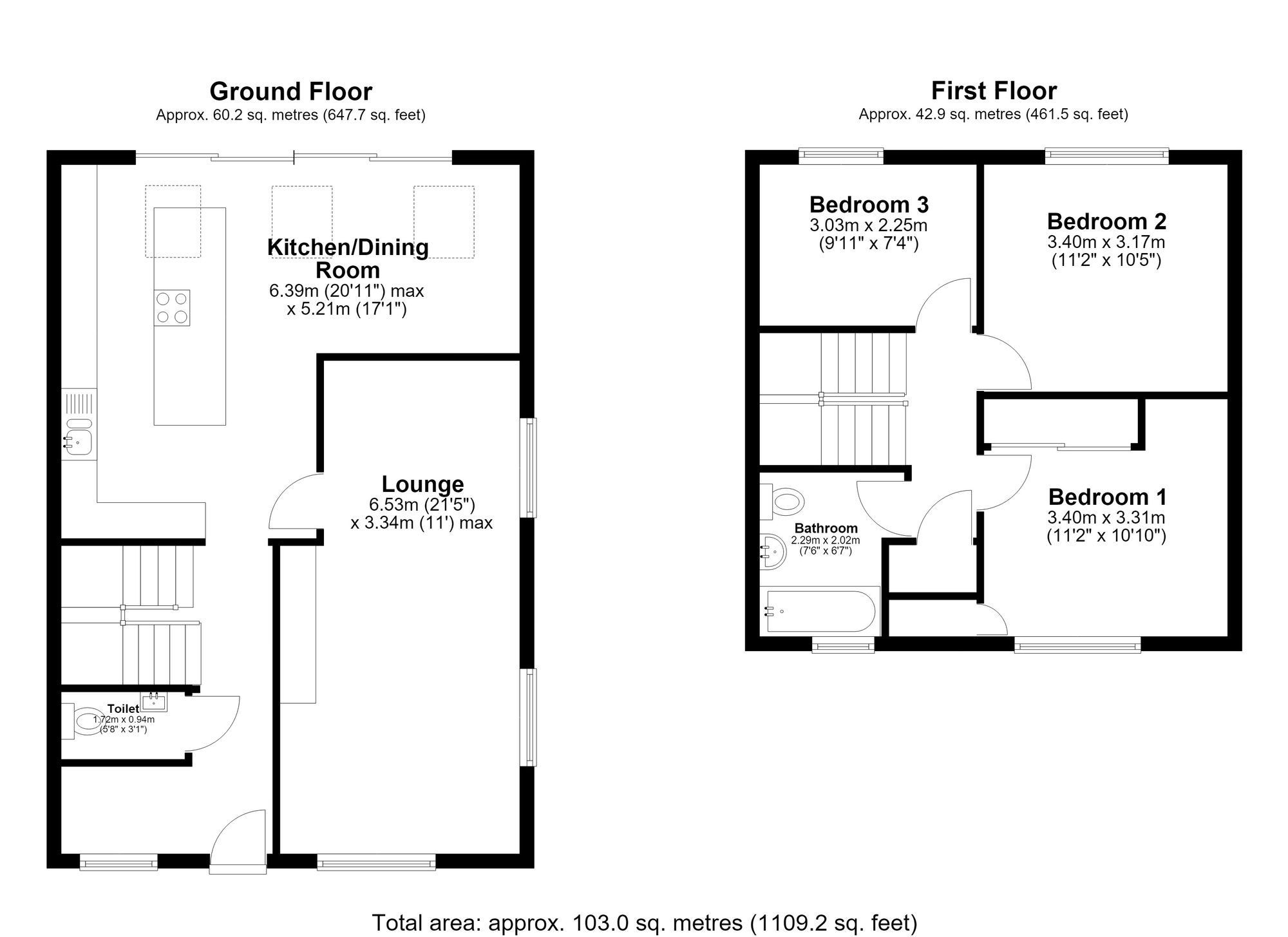 2 Hinkins Close, Royston floorplan