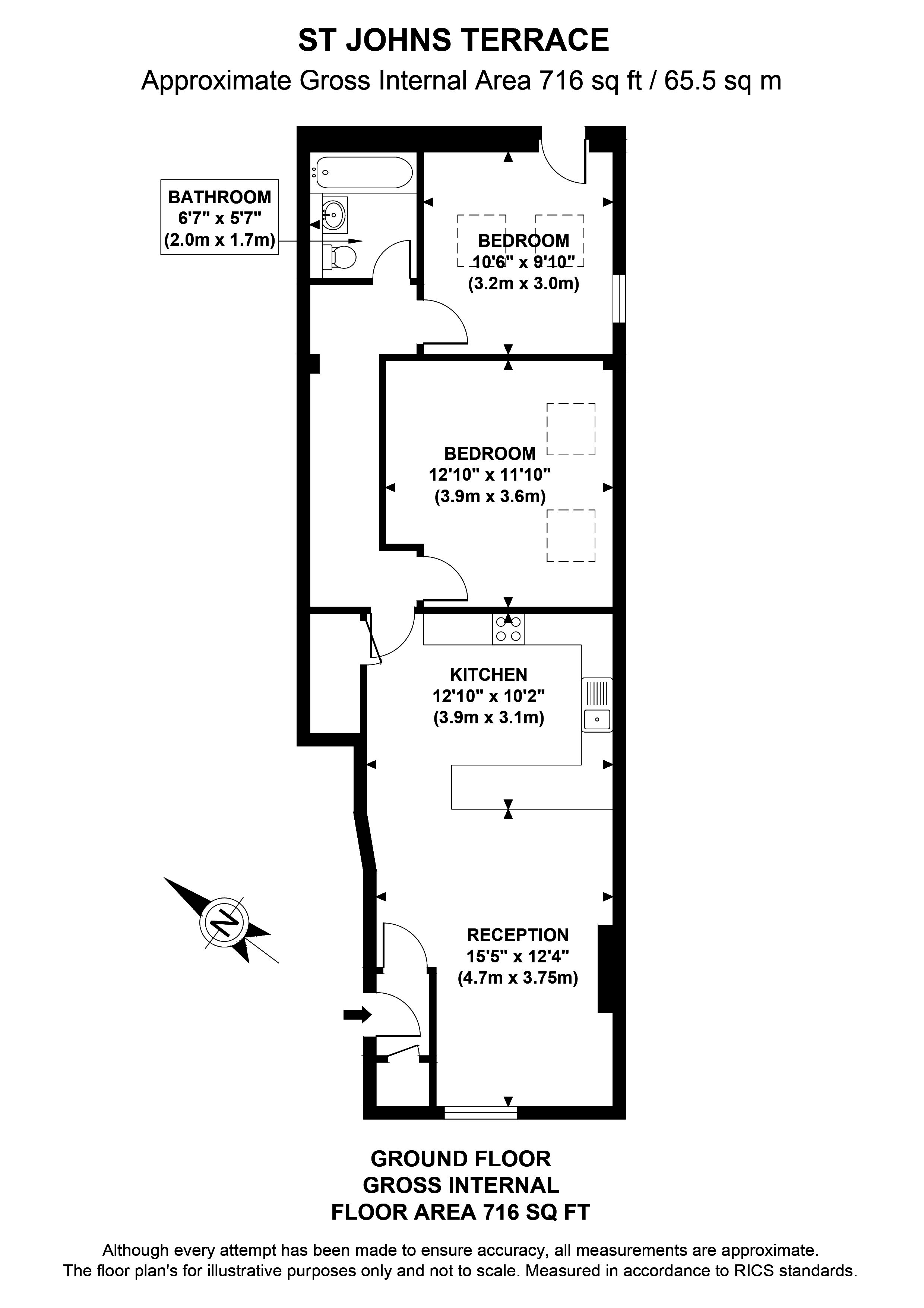 2 Bedrooms Flat for sale in St. Johns Terrace, London W10
