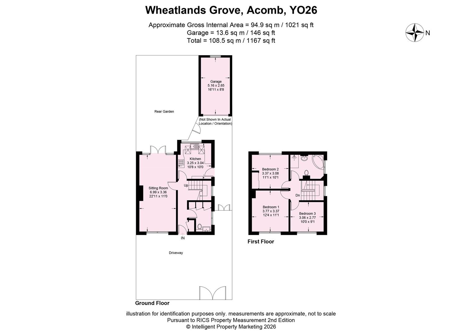 56, Wheatlands Grove, York floorplan