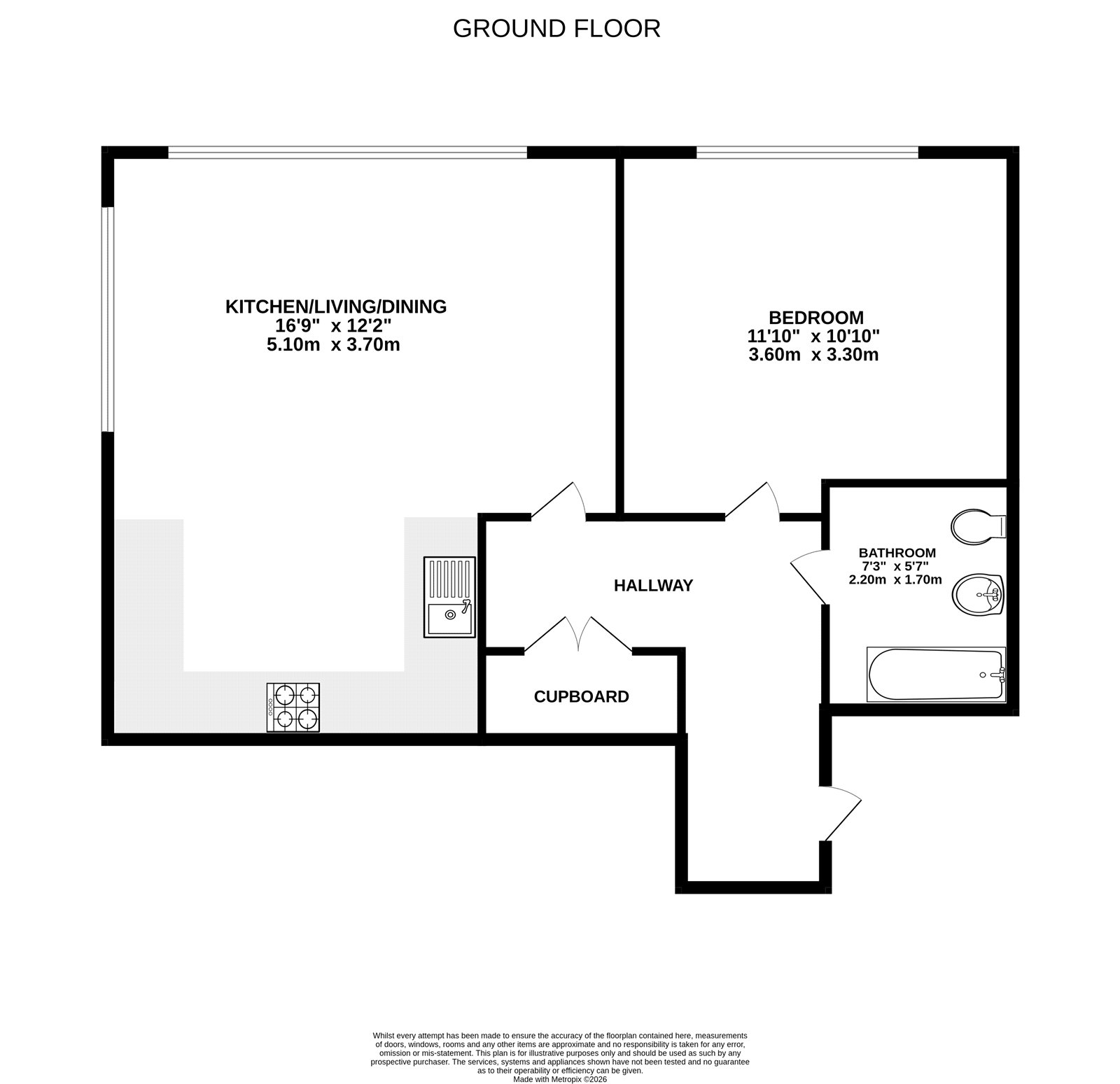 Flat 2, Ancells House,, Ancells Road, Hampshire floorplan
