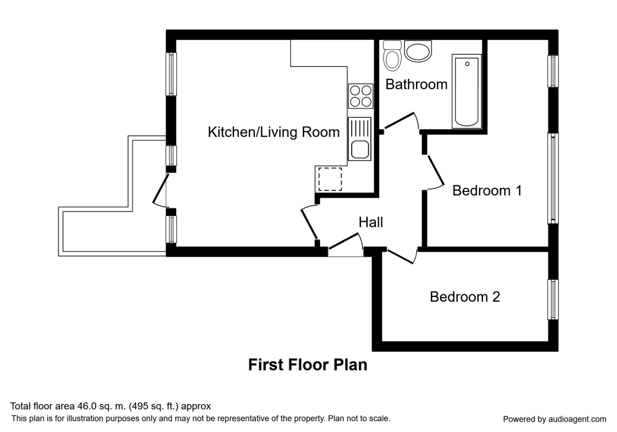 Flat 9 Windsor Court, Hemel Hempstead floorplan