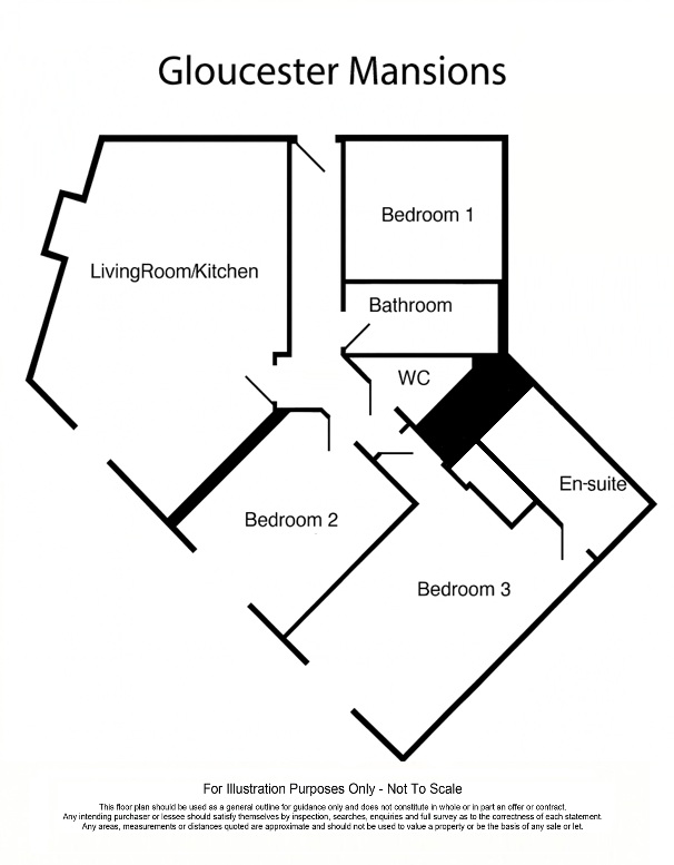 12a Gloucester  Mansions, 140a, Shaftesbury Avenue, London floorplan
