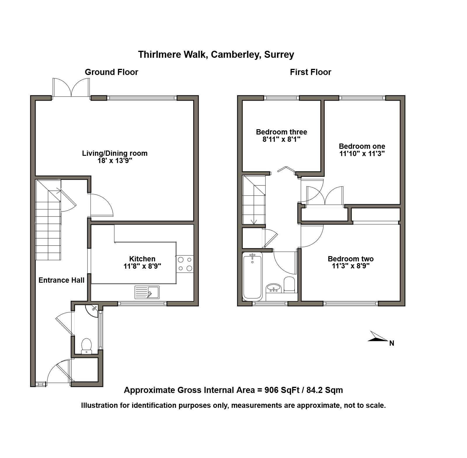 11 Thirlmere Walk, Camberley floorplan