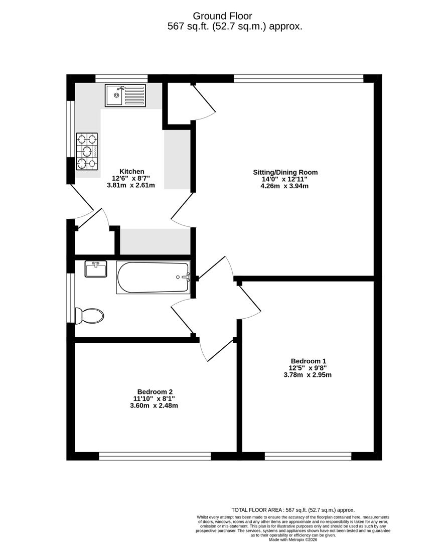 6, Coniston Close, York floorplan