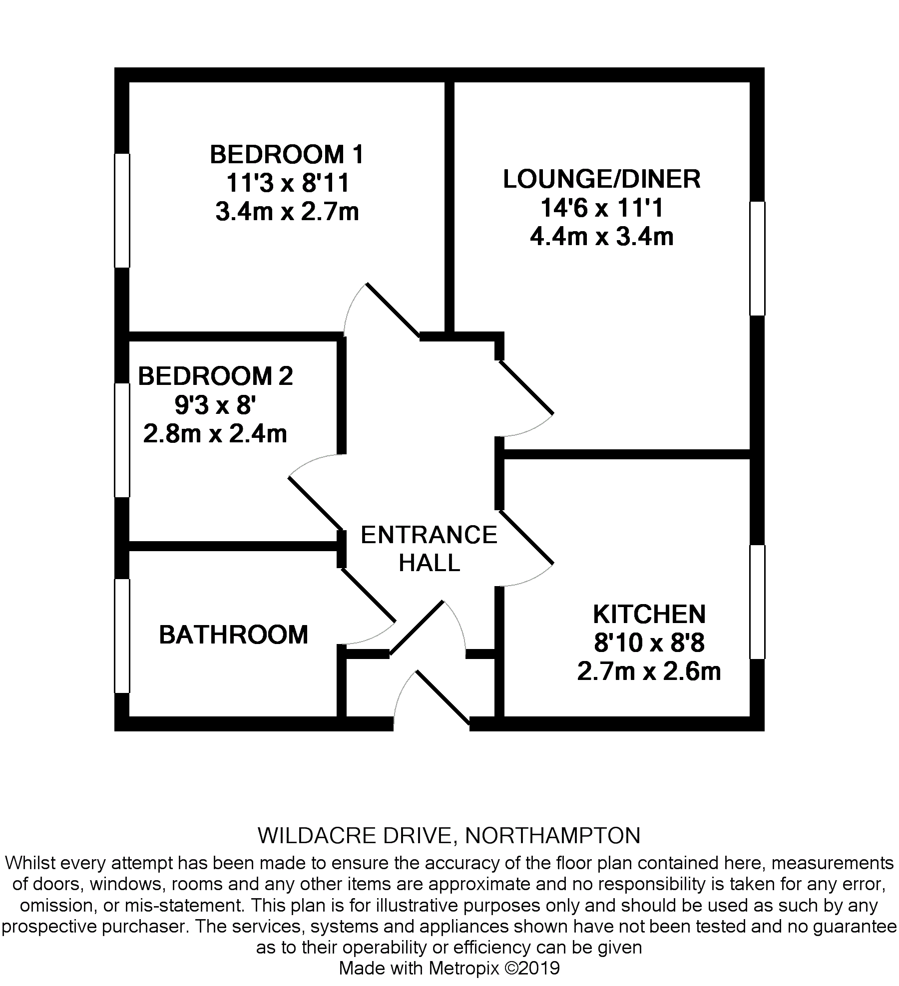 2 Bedrooms Flat for sale in Lakeview Court, Wildacre Drive, Northampton NN3
