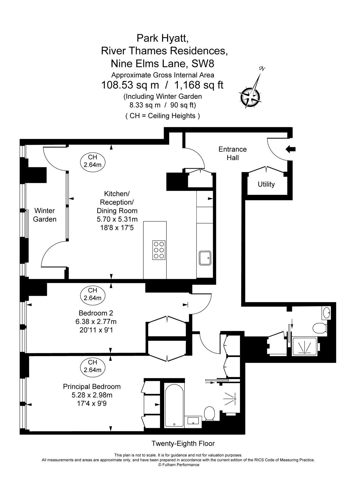 Apartment 2805, Park Hyatt Residenc, 7, Nine Elms Lane, London floorplan