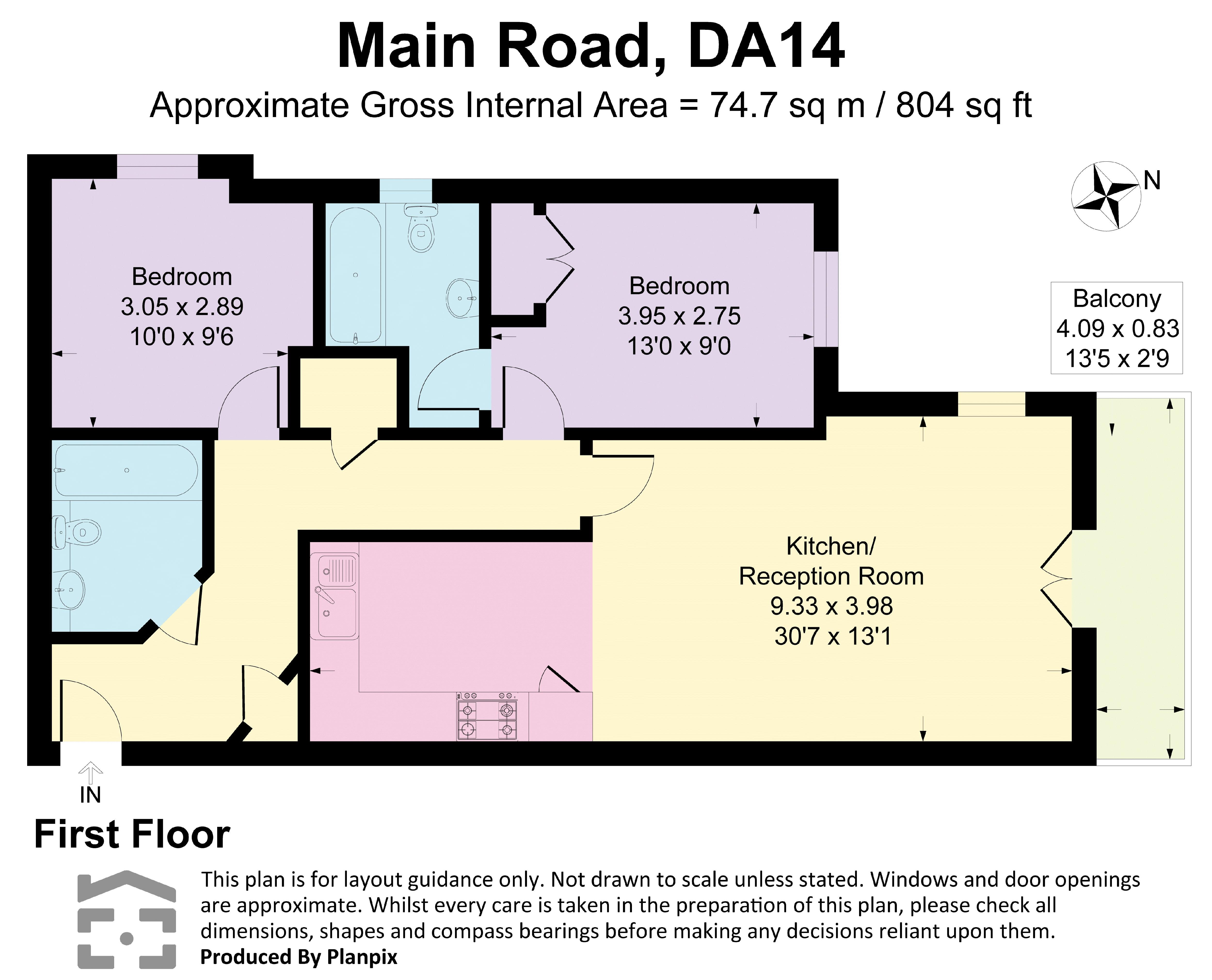 Flat 7 The Grange, 293 - 295 Main Road, Sidcup floorplan